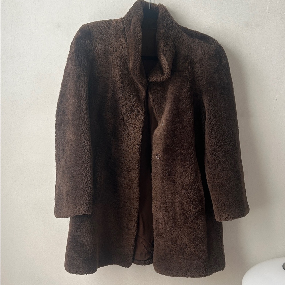 Women's Brown authentic shearling Coat